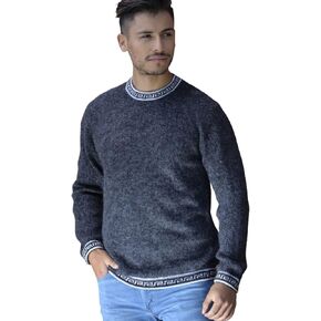 Gamboa Alpaca Sweater for Men Light and Softness Wool Pullover Crewneck Knitted Fall Winter Sweaters in Kuwait