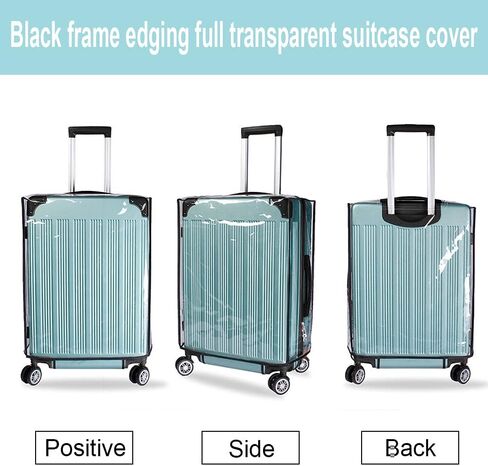 N //A 24 Inch Transparent Luggage Cover Protector Bag, PVC Clear Plastic Suitcase Cover Protector, Travel Luggage Sleeve Protector in Kuwait