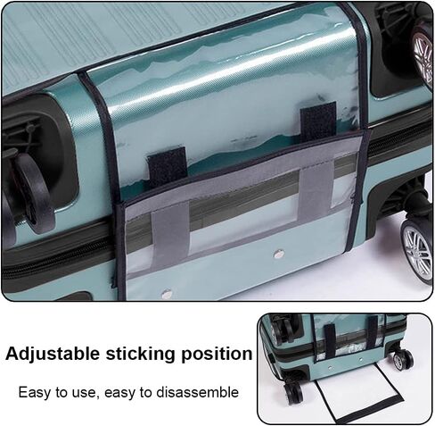 N //A 24 Inch Transparent Luggage Cover Protector Bag, PVC Clear Plastic Suitcase Cover Protector, Travel Luggage Sleeve Protector in Kuwait