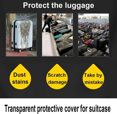 N //A 24 Inch Transparent Luggage Cover Protector Bag, PVC Clear Plastic Suitcase Cover Protector, Travel Luggage Sleeve Protector in Kuwait