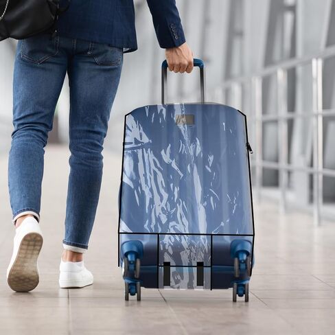 Kacctyen 12 Pcs Clear PVC Suitcase Cover Waterproof Luggage Cover Large Travel Luggage Cover Protector for 28 Inch 24 Inch 20 Inch Wheeled Suitcase, 3 Sizes, classic colors, Sturdy and Long Lasting in Kuwait