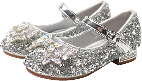 حذاء Unybwonn Sparkle للفتيات من الجلد لحفلات الأميرات للفتيات، ناعم ومقاوم للاهتراء لأي مناسبة خاصة لفتاة الزهور الزفاف in Kuwait