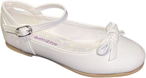 Gwen & Zoe Girl Dress Flats Shoes for Weddings, Christmas, First Communion, Easter, Flower Girl - Big and Little Girl Flats, Toddler, Kids Ballet Flats with Strap in Kuwait