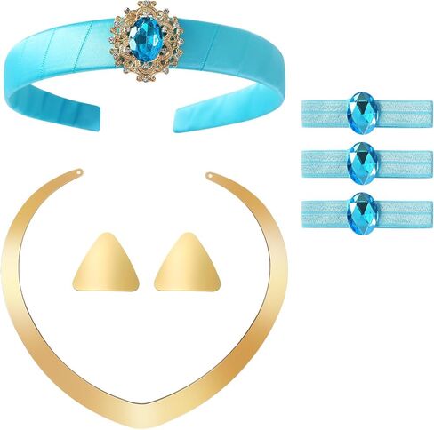 JiaDuo New Women Princess Costume Accessories Set Girls Halloween Dress Up Headband Ponytail Hair Ties in Saudi Arabia