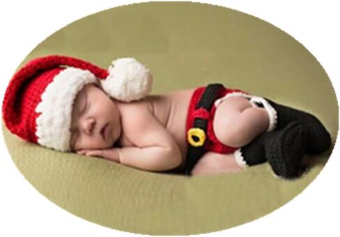 كوبرلوس طفل حديث الولادة صور الدعائم عيد الميلاد الولد فتاة التقاط صور الملابس الكروشيه قبعة قبعة السراويل التمديد فوتوغرافي الدعائم in Kuwait