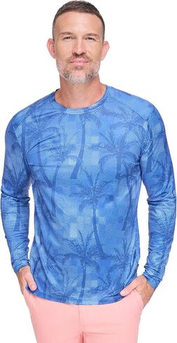 Margaritaville Men's Standard Island Reserve Off Shore Long Sleeve Rash Guard in Saudi Arabia