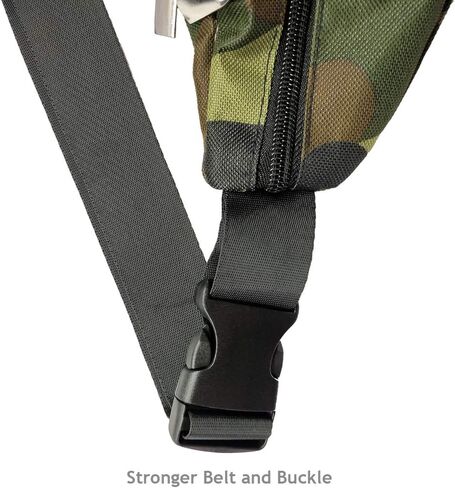 5 جيوب مموهة للنساء والرجال حزام قابل للتعديل سعة كبيرة مموهة حقيبة خصر للسفر حقيبة كتف للصدر للهاتف والجري والمشي لمسافات طويلة, طراز مموه, كلاسيكي in Kuwait