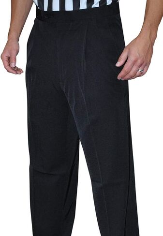 Smitty Men's Basketball Premium 4-Way Stretch Pleated Front Officials Pants - Slash Pockets in Saudi Arabia