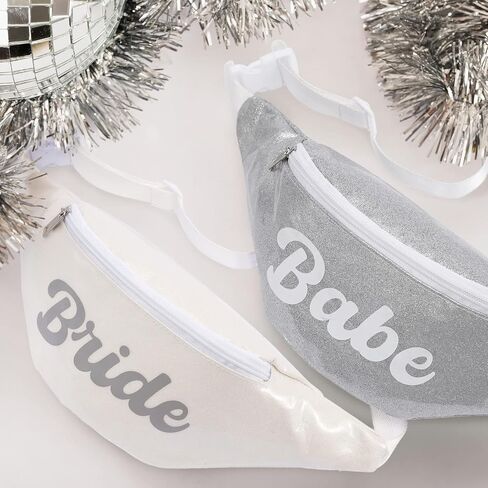 Last Disco Bachelorette Party Fanny Pack Set (7 Pack) 1 Bride Fanny Pack and 6 Babe Fanny Packs | Bachelorette Party Favors in Saudi Arabia