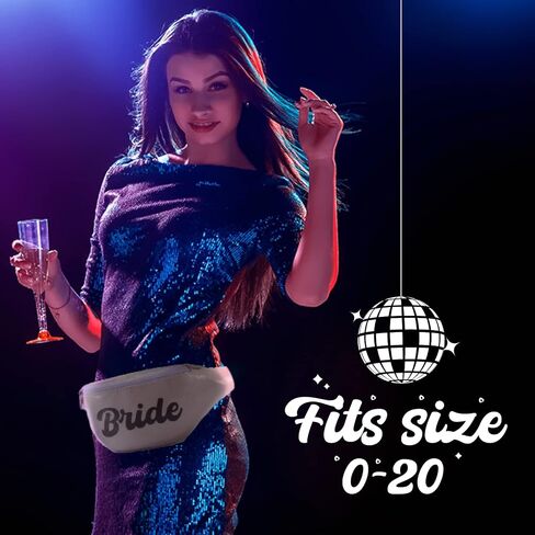 Last Disco Bachelorette Party Fanny Pack Set (7 Pack) 1 Bride Fanny Pack and 6 Babe Fanny Packs | Bachelorette Party Favors in Saudi Arabia