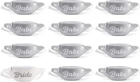 Last Disco Bachelorette Party Fanny Pack Set (7 Pack) 1 Bride Fanny Pack and 6 Babe Fanny Packs | Bachelorette Party Favors in Saudi Arabia