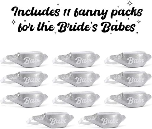 Last Disco Bachelorette Party Fanny Pack Set (7 Pack) 1 Bride Fanny Pack and 6 Babe Fanny Packs | Bachelorette Party Favors in Saudi Arabia