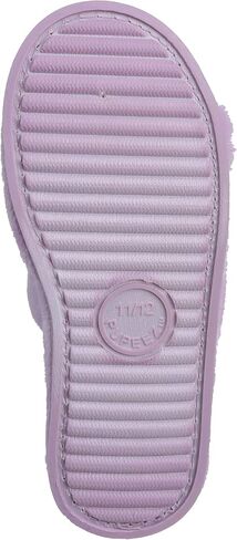 Pupeez Girl's Slipper Lovely Velvet Pom-pom Open Toe Kids House Slides Purple 13/1 in Saudi Arabia
