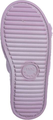 Pupeez Girl's Slipper Lovely Velvet Pom-pom Open Toe Kids House Slides Purple 13/1 in Saudi Arabia