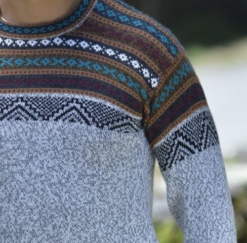Gamboa Alpaca Sweater for Men Light and Softness Wool Pullover Crewneck Knitted Fall Winter Sweaters in Saudi Arabia