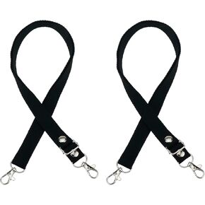 Nicerity Wide Shoulder Purse Strap Replacement Adjustable Belt Canvas Bag Crossbody Handbag- Black (Pack of 2) in Saudi Arabia