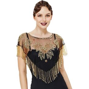 BABEYOND Shawl Wrap for Women Vintage Night Cape for 1920s Evening Party Sequin Capelet Bolero Shawl in Kuwait