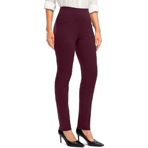 Rammus Womens High Waist Dress Pants with Pockets Business Casual Work Pants for Women Stretchy Skinny Slacks for Office