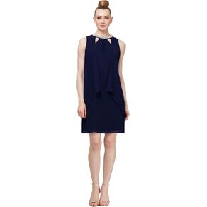 S.L. Fashions Women's Sleeveless Cutout Pearl Neck Cocktail Dress in Saudi Arabia