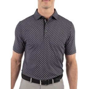 Bobby Jones Mens Short Sleeve Geometric Print Performance Golf Polo Shirt (Size Small - 3XL)