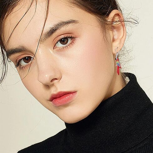 Opossum/Flamingo/Cat/Parrot/Paper Crane Dangle 925 Earring Sterling Silver Aniaml Dangle Earring for Women Animal Jewelry Gifts for Women Girls in Kuwait
