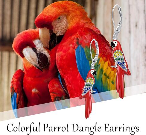 Opossum/Flamingo/Cat/Parrot/Paper Crane Dangle 925 Earring Sterling Silver Aniaml Dangle Earring for Women Animal Jewelry Gifts for Women Girls in Kuwait