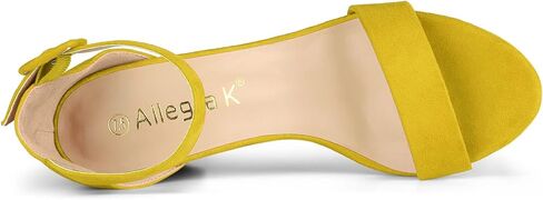 صندل نسائي من Allegra K بكعب عالٍ وإبزيم وشريط للكاحل in Kuwait