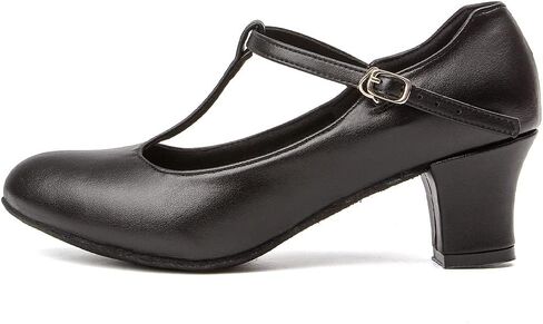 YKXLM المرأة قاعة الرقص أحذية مغلقة تو T-حزام اللاتينية السالسا التانغو ممارسة أداء شخصية أحذية رقص in Kuwait