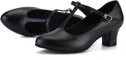 YKXLM المرأة قاعة الرقص أحذية مغلقة تو T-حزام اللاتينية السالسا التانغو ممارسة أداء شخصية أحذية رقص in Kuwait