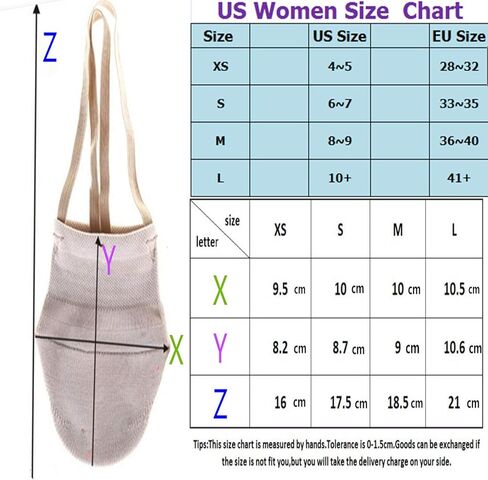 MIKIBANA مادة مطاطية تصميم الجمباز الإيقاعي الجوارب أحذية ناعمة، رقص الباليه نصف الجوارب الأحذية لون البشرة in Kuwait