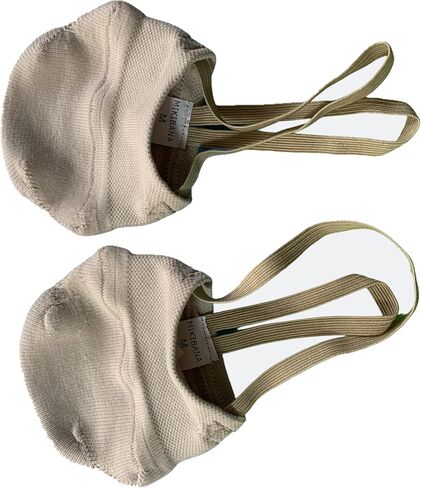 MIKIBANA مادة مطاطية تصميم الجمباز الإيقاعي الجوارب أحذية ناعمة، رقص الباليه نصف الجوارب الأحذية لون البشرة in Kuwait