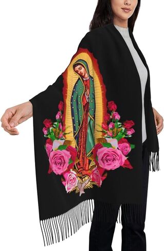 QZLAN Virgen de Guadalupe Blanket Scarf Mexican Women Shawl Catholic Gifts in Kuwait