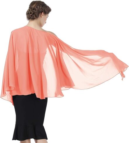 BEAUTELICATE Shawls Wraps Scarf Chiffon For Women Bridal Wedding Evening Dresses 27 Colors in Saudi Arabia