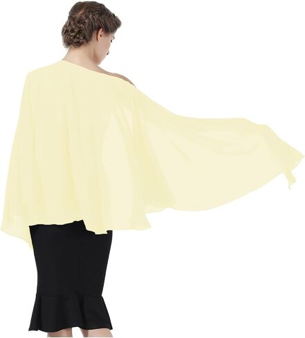 BEAUTELICATE Shawls Wraps Scarf Chiffon For Women Bridal Wedding Evening Dresses 27 Colors in Saudi Arabia