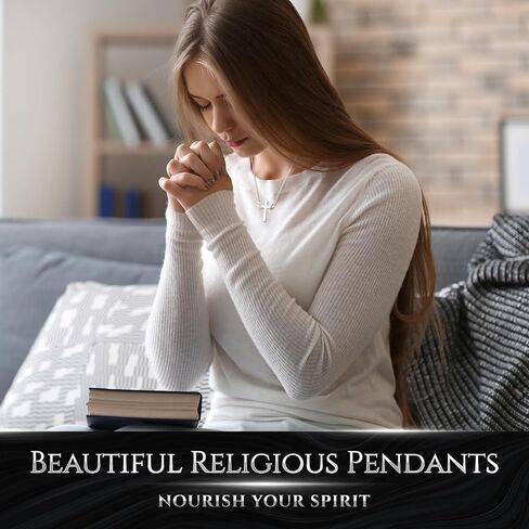 Kairos Moment Creations - قلادة الصليب المحامي - رمز الدعم الإلهي والذكرى اليومية - يساعدنا على تحمل صليبنا - مجوهرات جميلة من الفولاذ المقاوم للصدأ - هدية تذكارية روحية in Kuwait