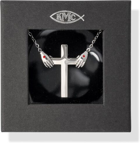 Kairos Moment Creations - قلادة الصليب المحامي - رمز الدعم الإلهي والذكرى اليومية - يساعدنا على تحمل صليبنا - مجوهرات جميلة من الفولاذ المقاوم للصدأ - هدية تذكارية روحية in Kuwait