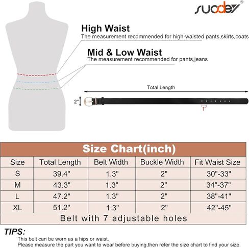 SUOSDEY 2 Pack Fashion Womens Leather Belts Black Brown Ladies Belt with Gold Buckle for Jeans Pants Dresses in Saudi Arabia