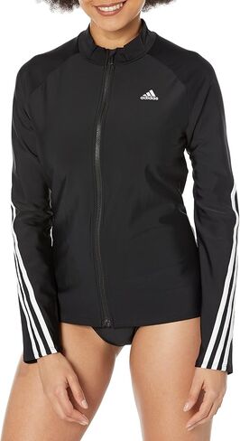 adidas womens 3-stripes Long Sleeve Rashguard Rash Guard Shirt in Saudi Arabia