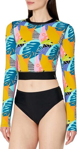 Body Glove Women's Standard Serena Relaxed Fit Crop Rashguard with Back Keyhole in Kuwait