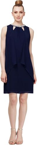 S.L. Fashions Women's Sleeveless Cutout Pearl Neck Cocktail Dress in Saudi Arabia