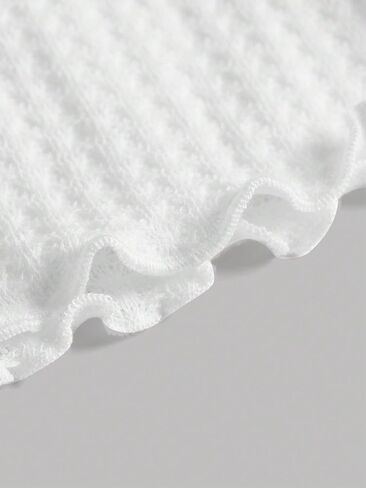 تي شيرتات COZYEASE للفتيات مزينة بزخرفة الخس، قمصان قصيرة أمامية مكشكشة، قمصان كاجوال على شكل قلب in Saudi Arabia
