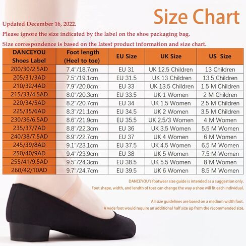 حذاء رقص DANCEYOU باللون الأسود من القماش مع حزام مطاطي للنساء والأطفال الصغار in Kuwait