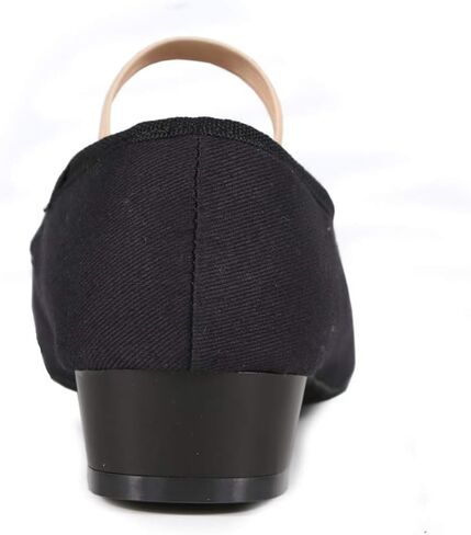 حذاء رقص DANCEYOU باللون الأسود من القماش مع حزام مطاطي للنساء والأطفال الصغار in Kuwait