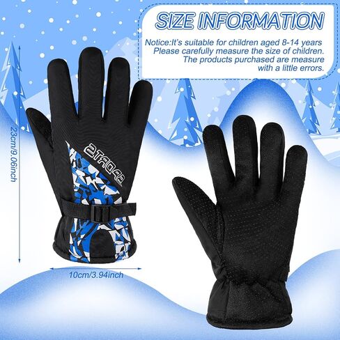 Bencailor 4 Pairs Kids Winter Gloves Waterproof Snow Ski Gloves Warm Unisex Snowboard Camouflage Gloves for Cold Weather Boys Girls in Saudi Arabia