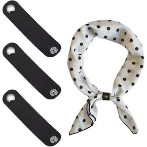 5 Pcs Leather Scarf Clasp Clips Solid Color Bandana Ring Buckle Multipurpose Luggage Tags Name Label Clothing Accessories in Kuwait