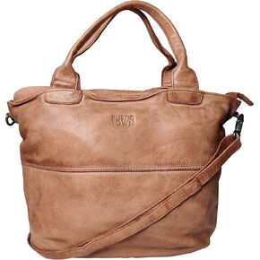حقيبة يد جلدية للنساء - حقيبة كتف جلدية مغسولة Hobo Crossbody حقيبة يد للسفر ومحفظة للسيدات وحقيبة مكتب