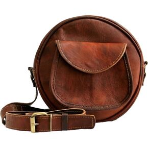 Vintage Leather Crossbody Bag For Women Purse Wallet Satchel Handbag Messenger Bags Small 9 Inches Sling Over The Shoulder in Kuwait