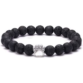 SIVITE الحمم روك ستون الخرز تمتد سوار الكلب باو سحر الضروري النفط الناشر الحيوانات الأليفة التذكارية سوار الإسورة in Kuwait