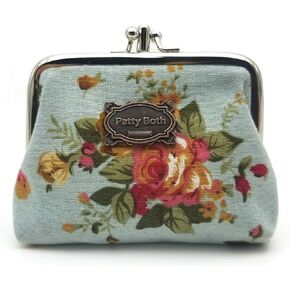 Patty Both Cute Classic Floral Exquisite Buckle Coin Purse (07)