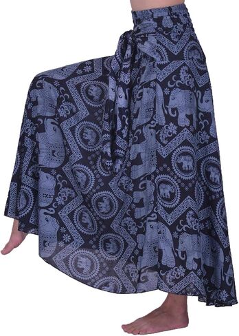 فستان Lofbaz طويل بوهيمي طويل للسيدات من Hippie Gypsy Boho - Elephant 5 Navy OS in Saudi Arabia
